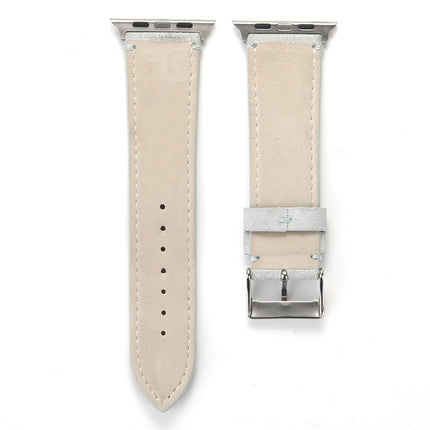 Frosted Genuine Leather Watchband For Apple Watch Series 6 & SE & 5 & 4 44mm / 3 & 2 & 1 42mm, For Apple Watch Series 7 45mm / 6 & SE & 5 & 4 44mm / 3 & 2 & 1 42mm