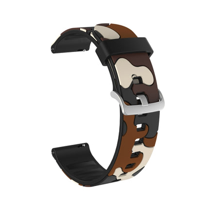 Camouflage Silicone Replacement Wrist Strap Watchband with Silver Buckle, 20mm For Amazfit GTR 2 / GTR 42mm, 20mm For Amazfit GTR 42mm, 20mm For Amazfit GTS / GTS 2