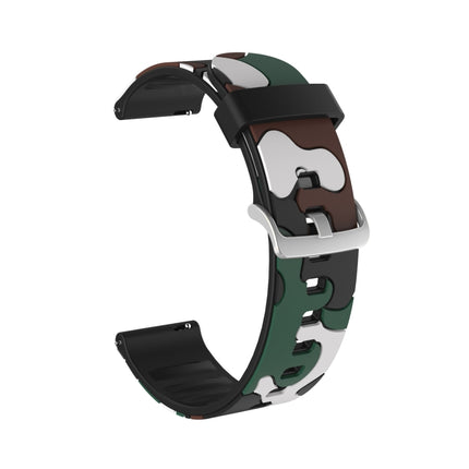 Camouflage Silicone Replacement Wrist Strap Watchband with Silver Buckle, 20mm For Amazfit GTR 2 / GTR 42mm, 20mm For Amazfit GTR 42mm, 20mm For Amazfit GTS / GTS 2