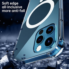 For iPhone XR Clear Four-corner Airbag Magnetic Shockproof Protective Magsafe Case, For iPhone X / XS, For iPhone XR, For iPhone XS Max