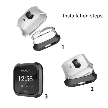 For Fitbit Versa Lite Smart Watch Full Coverage Plating TPU Protective Case