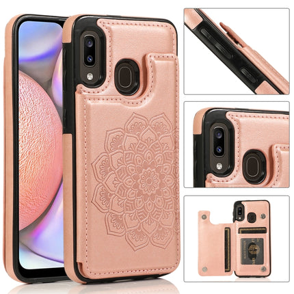 Double Buckle Mandala Pattern PU+TPU Protective Case with Card Slots & Holder & Photo Frame, For Samsung Galaxy A10e / A20e, For Samsung Galaxy A20 / A30, For Samsung Galaxy A50 / A50s, For Samsung Galaxy A51