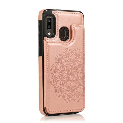 Double Buckle Mandala Pattern PU+TPU Protective Case with Card Slots & Holder & Photo Frame, For Samsung Galaxy A10e / A20e, For Samsung Galaxy A20 / A30, For Samsung Galaxy A50 / A50s, For Samsung Galaxy A51