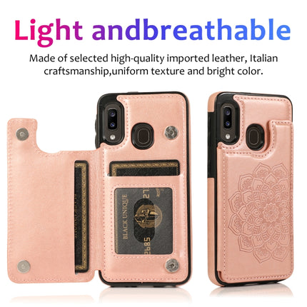 Double Buckle Mandala Pattern PU+TPU Protective Case with Card Slots & Holder & Photo Frame, For Samsung Galaxy A10e / A20e, For Samsung Galaxy A20 / A30, For Samsung Galaxy A50 / A50s, For Samsung Galaxy A51