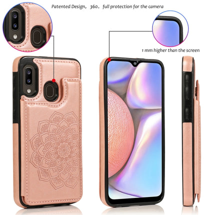 Double Buckle Mandala Pattern PU+TPU Protective Case with Card Slots & Holder & Photo Frame, For Samsung Galaxy A10e / A20e, For Samsung Galaxy A20 / A30, For Samsung Galaxy A50 / A50s, For Samsung Galaxy A51