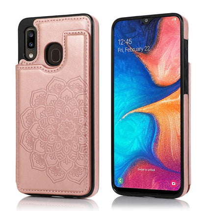 Double Buckle Mandala Pattern PU+TPU Protective Case with Card Slots & Holder & Photo Frame, For Samsung Galaxy A10e / A20e, For Samsung Galaxy A20 / A30, For Samsung Galaxy A50 / A50s, For Samsung Galaxy A51