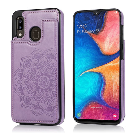 Double Buckle Mandala Pattern PU+TPU Protective Case with Card Slots & Holder & Photo Frame, For Samsung Galaxy A10e / A20e, For Samsung Galaxy A20 / A30, For Samsung Galaxy A50 / A50s, For Samsung Galaxy A51