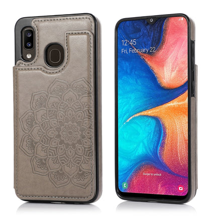 Double Buckle Mandala Pattern PU+TPU Protective Case with Card Slots & Holder & Photo Frame, For Samsung Galaxy A10e / A20e, For Samsung Galaxy A20 / A30, For Samsung Galaxy A50 / A50s, For Samsung Galaxy A51