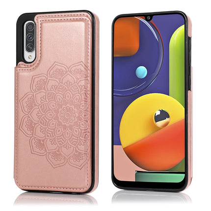 Double Buckle Mandala Pattern PU+TPU Protective Case with Card Slots & Holder & Photo Frame, For Samsung Galaxy A10e / A20e, For Samsung Galaxy A20 / A30, For Samsung Galaxy A50 / A50s, For Samsung Galaxy A51