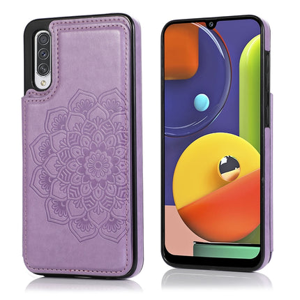 Double Buckle Mandala Pattern PU+TPU Protective Case with Card Slots & Holder & Photo Frame, For Samsung Galaxy A10e / A20e, For Samsung Galaxy A20 / A30, For Samsung Galaxy A50 / A50s, For Samsung Galaxy A51