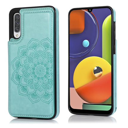 Double Buckle Mandala Pattern PU+TPU Protective Case with Card Slots & Holder & Photo Frame, For Samsung Galaxy A10e / A20e, For Samsung Galaxy A20 / A30, For Samsung Galaxy A50 / A50s, For Samsung Galaxy A51