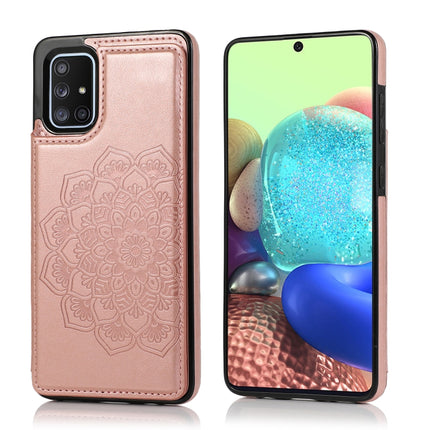 Double Buckle Mandala Pattern PU+TPU Protective Case with Card Slots & Holder & Photo Frame, For Samsung Galaxy A10e / A20e, For Samsung Galaxy A20 / A30, For Samsung Galaxy A50 / A50s, For Samsung Galaxy A51