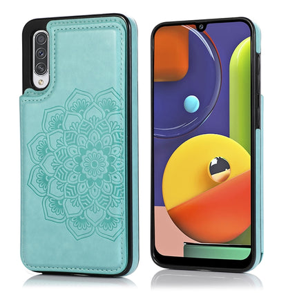 Double Buckle Mandala Pattern PU+TPU Protective Case with Card Slots & Holder & Photo Frame, For Samsung Galaxy A70, For Samsung Galaxy A71 / A81 / A10 / A91, For Samsung Galaxy A90 5G, For Samsung Galaxy Note9