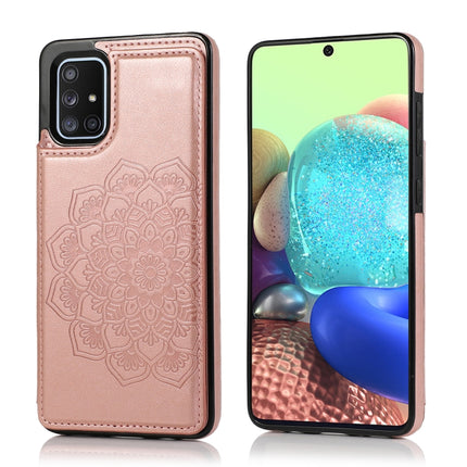 Double Buckle Mandala Pattern PU+TPU Protective Case with Card Slots & Holder & Photo Frame, For Samsung Galaxy A70, For Samsung Galaxy A71 / A81 / A10 / A91, For Samsung Galaxy A90 5G, For Samsung Galaxy Note9