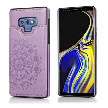 Double Buckle Mandala Pattern PU+TPU Protective Case with Card Slots & Holder & Photo Frame, For Samsung Galaxy A70, For Samsung Galaxy A71 / A81 / A10 / A91, For Samsung Galaxy A90 5G, For Samsung Galaxy Note9