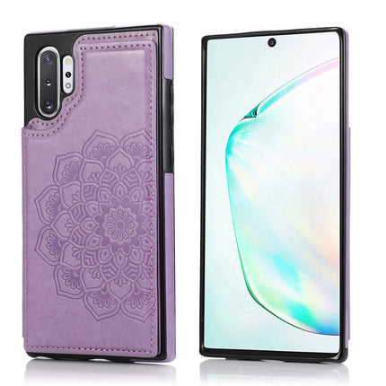 Double Buckle Mandala Pattern PU+TPU Protective Case with Card Slots & Holder & Photo Frame, For Samsung Galaxy Note 10 Plus, For Samsung Galaxy Note20, For Samsung Galaxy S9, For Samsung Galaxy S9 Plus