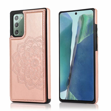 Double Buckle Mandala Pattern PU+TPU Protective Case with Card Slots & Holder & Photo Frame, For Samsung Galaxy Note 10 Plus, For Samsung Galaxy Note20, For Samsung Galaxy S9, For Samsung Galaxy S9 Plus
