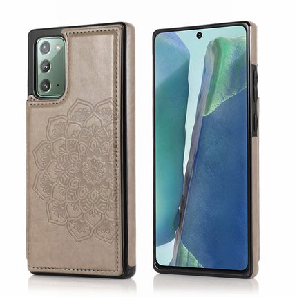 Double Buckle Mandala Pattern PU+TPU Protective Case with Card Slots & Holder & Photo Frame, For Samsung Galaxy Note 10 Plus, For Samsung Galaxy Note20, For Samsung Galaxy S9, For Samsung Galaxy S9 Plus