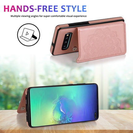 Double Buckle Mandala Pattern PU+TPU Protective Case with Card Slots & Holder & Photo Frame, For Samsung Galaxy S10, For Samsung Galaxy S10 Plus, For Samsung Galaxy S20, For Samsung Galaxy S20 Plus