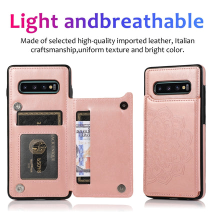 Double Buckle Mandala Pattern PU+TPU Protective Case with Card Slots & Holder & Photo Frame, For Samsung Galaxy S10, For Samsung Galaxy S10 Plus, For Samsung Galaxy S20, For Samsung Galaxy S20 Plus