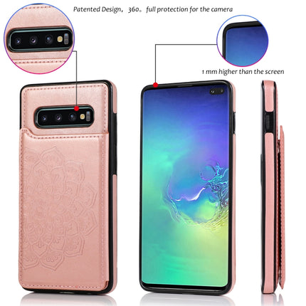 Double Buckle Mandala Pattern PU+TPU Protective Case with Card Slots & Holder & Photo Frame, For Samsung Galaxy S10, For Samsung Galaxy S10 Plus, For Samsung Galaxy S20, For Samsung Galaxy S20 Plus