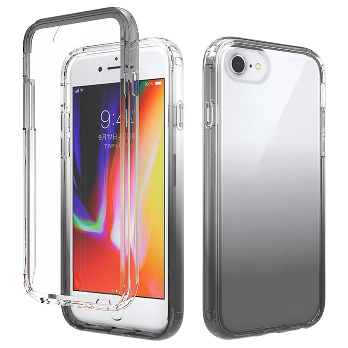 Stoßfeste, hochtransparente, zweifarbige Schutzhülle aus PC+TPU mit allmählichem Farbwechsel in Bonbonfarben, für iPhone X/XS, für iPhone XR, für iPhone XS Max, für iPhone 8 Plus/7 Plus