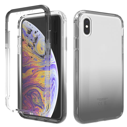 Funda protectora de PC+TPU de dos colores con cambio gradual y alta transparencia a prueba de golpes, para iPhone X/XS, para iPhone XR, para iPhone XS Max, para iPhone 8 Plus/7 Plus