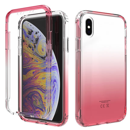 Funda protectora de PC+TPU de dos colores con cambio gradual y alta transparencia a prueba de golpes, para iPhone X/XS, para iPhone XR, para iPhone XS Max, para iPhone 8 Plus/7 Plus