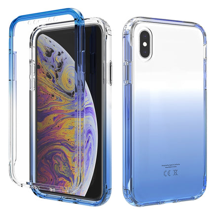 Funda protectora de PC+TPU de dos colores con cambio gradual y alta transparencia a prueba de golpes, para iPhone X/XS, para iPhone XR, para iPhone XS Max, para iPhone 8 Plus/7 Plus