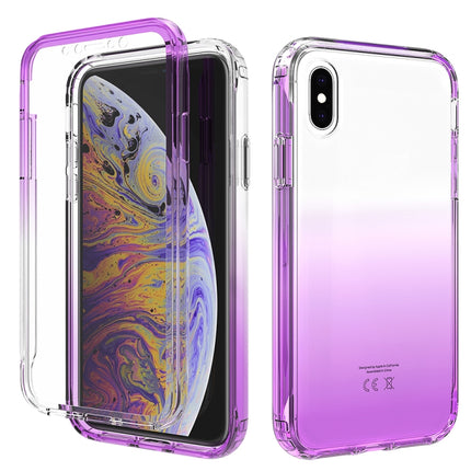 Funda protectora de PC+TPU de dos colores con cambio gradual y alta transparencia a prueba de golpes, para iPhone X/XS, para iPhone XR, para iPhone XS Max, para iPhone 8 Plus/7 Plus