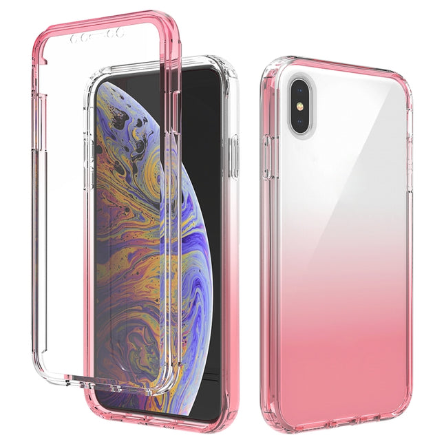Shockproof  High Transparency Two-color Gradual Change PC+TPU Candy Colors Protective Case, For iPhone 6 / 6s, For iPhone X / XS, For iPhone XR, For iPhone XS Max, For iPhone 8 Plus / 7 Plus