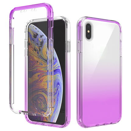 Funda protectora de PC+TPU de dos colores con cambio gradual y alta transparencia a prueba de golpes, para iPhone X/XS, para iPhone XR, para iPhone XS Max, para iPhone 8 Plus/7 Plus