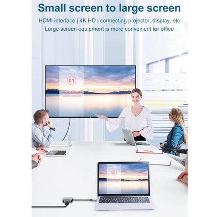 HW-6002 2 In 1 Type-C / USB-C to HDMI + VGA Adapter Converter, HW-6002