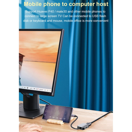 HW-6002 2 In 1 Type-C / USB-C to HDMI + VGA Adapter Converter, HW-6002