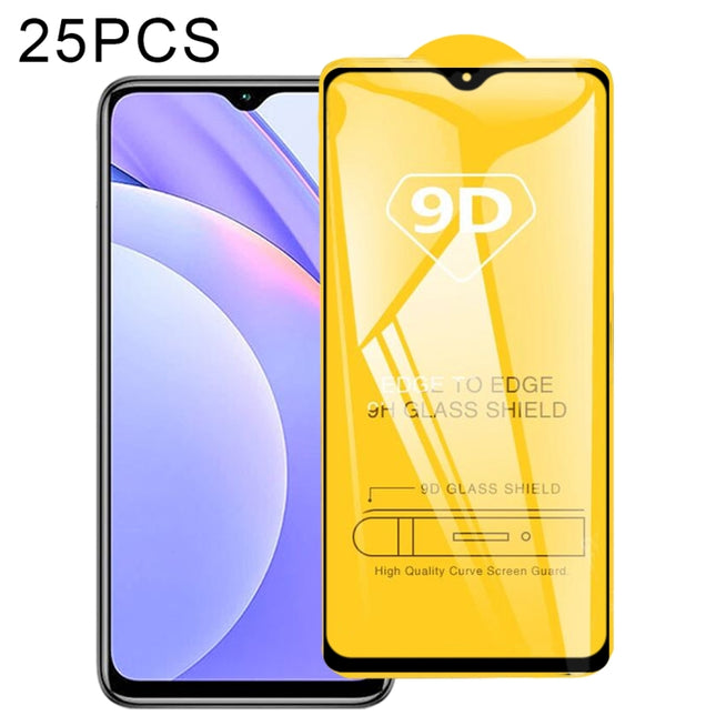 25 PCS 9D Full Glue Full Screen Tempered Glass Film, For Xiaomi Redmi Note 9 4G (25 PCS), For Xiaomi Redmi Note 9 5G (25 PCS), For Xiaomi Redmi Note 9 Pro 5G (25 PCS)