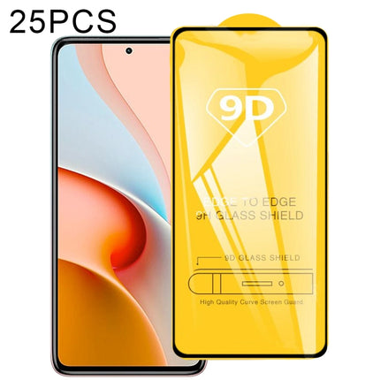 25 PCS 9D Full Glue Full Screen Tempered Glass Film, For Xiaomi Redmi Note 9 4G (25 PCS), For Xiaomi Redmi Note 9 5G (25 PCS), For Xiaomi Redmi Note 9 Pro 5G (25 PCS)