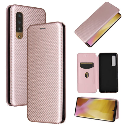 Carbon Fiber Texture Magnetic Horizontal Flip TPU + PC + PU Leather Case with Card Slot, For DOOGEE N30, For Fujitsu Arrows NX9 F-52A, For Motorola Moto G9 Power, For Oukitel WP5 / WP5 Pro, For LG K92 5G