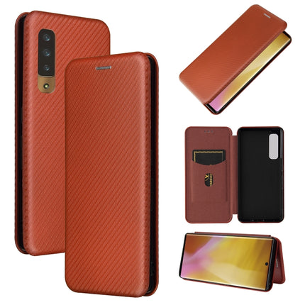 Carbon Fiber Texture Magnetic Horizontal Flip TPU + PC + PU Leather Case with Card Slot, For DOOGEE N30, For Fujitsu Arrows NX9 F-52A, For Motorola Moto G9 Power, For Oukitel WP5 / WP5 Pro, For LG K92 5G