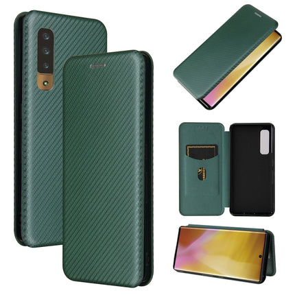 Carbon Fiber Texture Magnetic Horizontal Flip TPU + PC + PU Leather Case with Card Slot, For DOOGEE N30, For Fujitsu Arrows NX9 F-52A, For Motorola Moto G9 Power, For Oukitel WP5 / WP5 Pro, For LG K92 5G