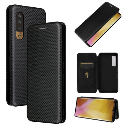 Carbon Fiber Texture Magnetic Horizontal Flip TPU + PC + PU Leather Case with Card Slot, For DOOGEE N30, For Fujitsu Arrows NX9 F-52A, For Motorola Moto G9 Power, For Oukitel WP5 / WP5 Pro, For LG K92 5G