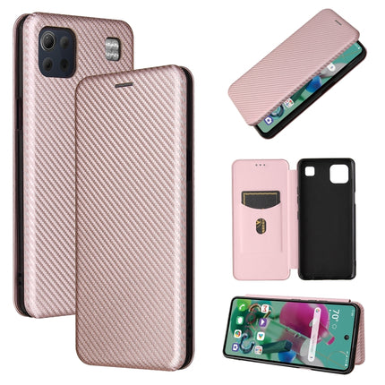 Carbon Fiber Texture Magnetic Horizontal Flip TPU + PC + PU Leather Case with Card Slot, For DOOGEE N30, For Fujitsu Arrows NX9 F-52A, For Motorola Moto G9 Power, For Oukitel WP5 / WP5 Pro, For LG K92 5G