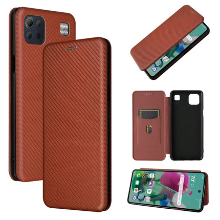 Carbon Fiber Texture Magnetic Horizontal Flip TPU + PC + PU Leather Case with Card Slot, For DOOGEE N30, For Fujitsu Arrows NX9 F-52A, For Motorola Moto G9 Power, For Oukitel WP5 / WP5 Pro, For LG K92 5G