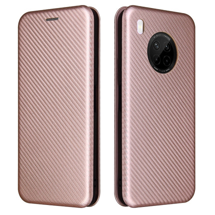 Carbon Fiber Texture Magnetic Horizontal Flip TPU + PC + PU Leather Case with Card Slot, For Huawei Y9a, For Huawei nova 8 SE, For Huawei Honor 10X Lite, For Samsung Galaxy A12 / M12