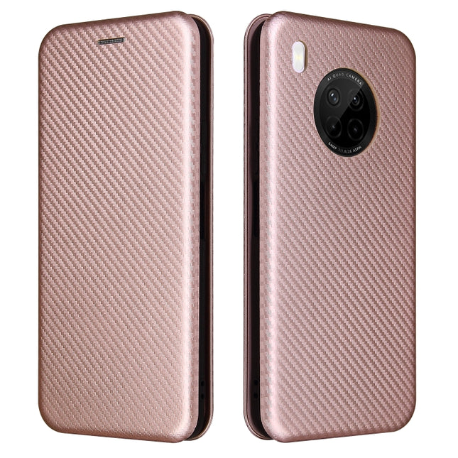 Carbon Fiber Texture Magnetic Horizontal Flip TPU + PC + PU Leather Case with Card Slot, For Huawei Y9a, For Huawei nova 8 SE, For Huawei Honor 10X Lite, For Samsung Galaxy A12 / M12