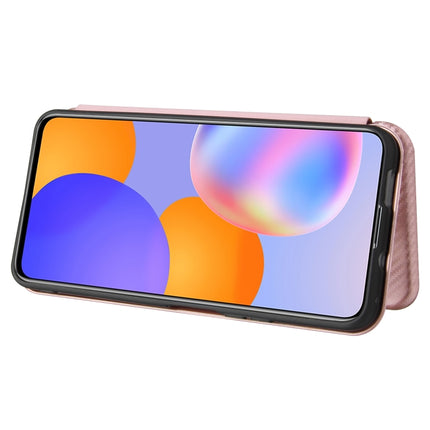 Carbon Fiber Texture Magnetic Horizontal Flip TPU + PC + PU Leather Case with Card Slot, For Huawei Y9a, For Huawei nova 8 SE, For Huawei Honor 10X Lite, For Samsung Galaxy A12 / M12