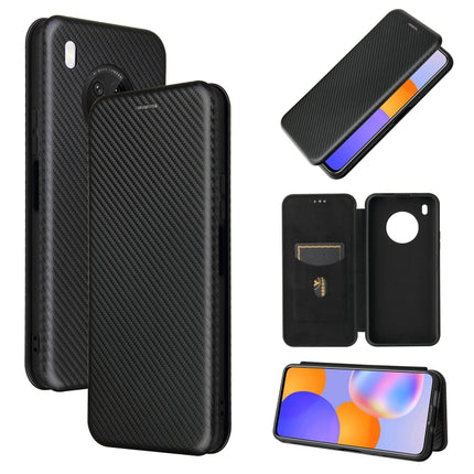 Carbon Fiber Texture Magnetic Horizontal Flip TPU + PC + PU Leather Case with Card Slot, For Huawei Y9a, For Huawei nova 8 SE, For Huawei Honor 10X Lite, For Samsung Galaxy A12 / M12