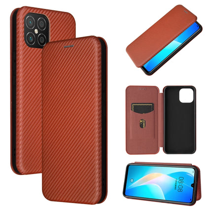Carbon Fiber Texture Magnetic Horizontal Flip TPU + PC + PU Leather Case with Card Slot, For Huawei Y9a, For Huawei nova 8 SE, For Huawei Honor 10X Lite, For Samsung Galaxy A12 / M12