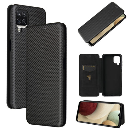 Carbon Fiber Texture Magnetic Horizontal Flip TPU + PC + PU Leather Case with Card Slot, For Huawei Y9a, For Huawei nova 8 SE, For Huawei Honor 10X Lite, For Samsung Galaxy A12 / M12