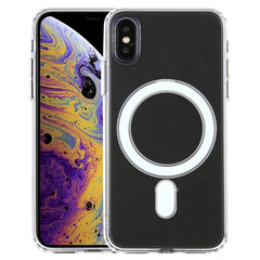 Magsafe Case Simple Magnetic Ring All-inclusive Clear Crystal Acrylic PC +TPU Shockproof Case, For iPhone X / XS, For iPhone XR, For iPhone XS Max