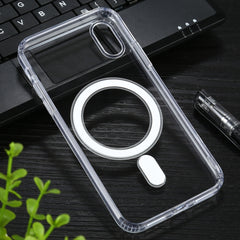 Magsafe Case Simple Magnetic Ring All-inclusive Clear Crystal Acrylic PC +TPU Shockproof Case, For iPhone X / XS, For iPhone XR, For iPhone XS Max